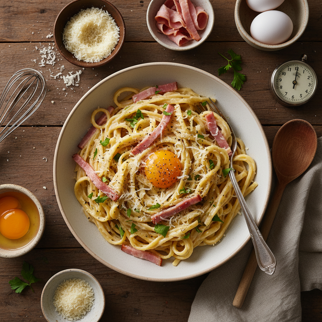 Pâtes à la Carbonara Revisitée