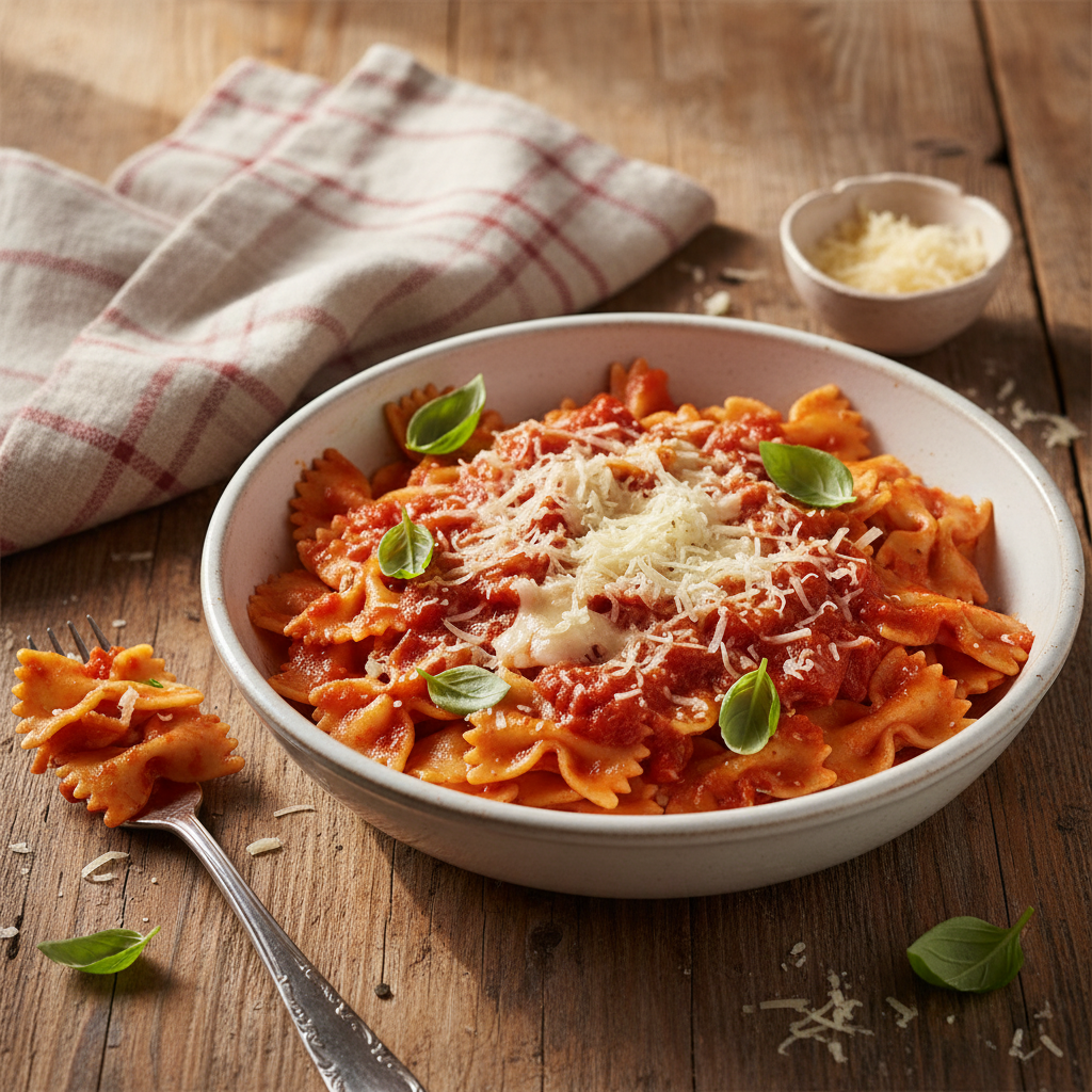 Pâtes à la Tomate et Comté