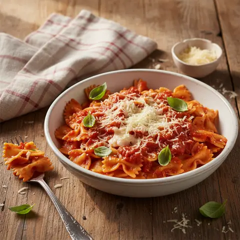 Pasta mit Tomate und Comté
