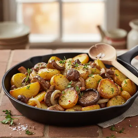 Potato and Mushroom Sauté
