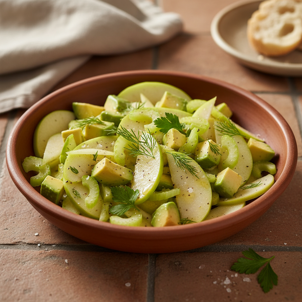 Salade Avocat, Pomme et Céleri