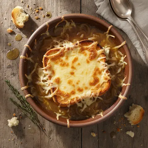 Zwiebel-Gruyère-Suppe