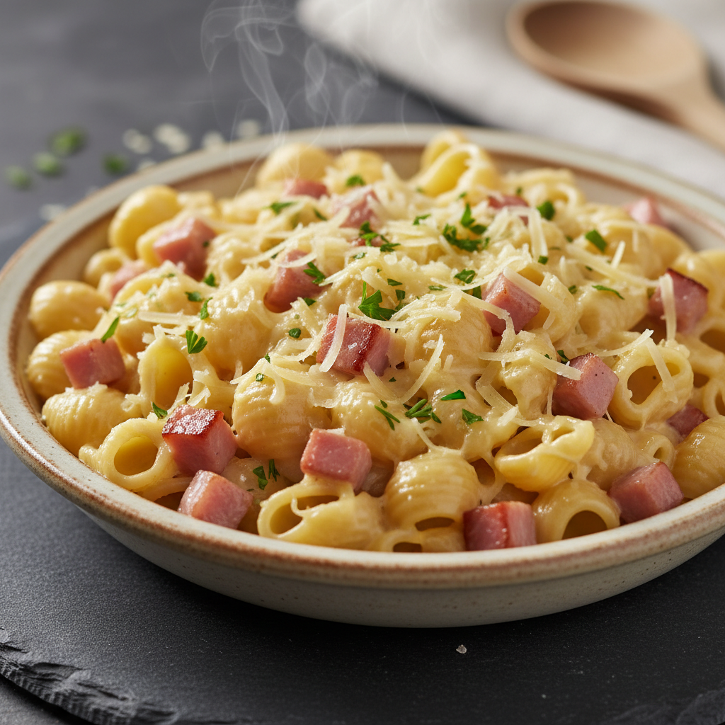 Pâtes au Gruyère et Jambon