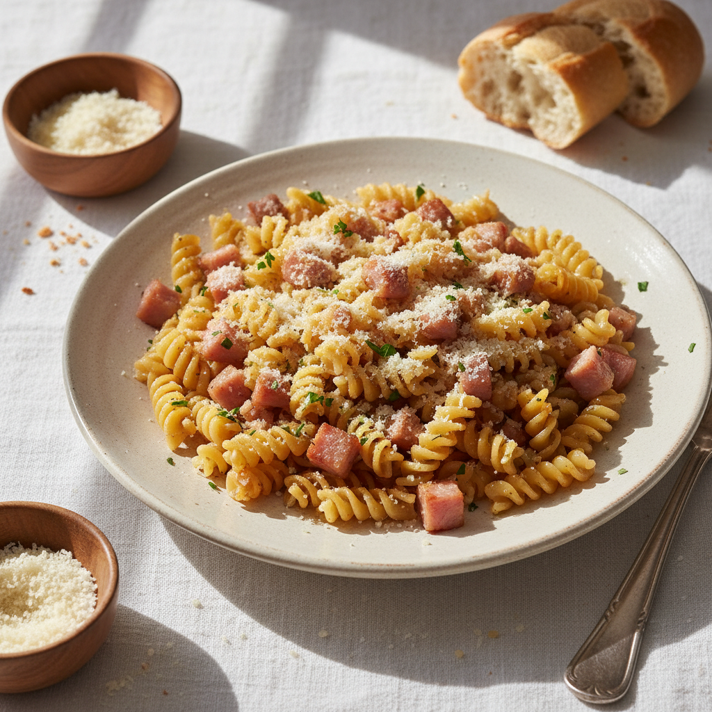 Pâtes au Jambon et Parmesan