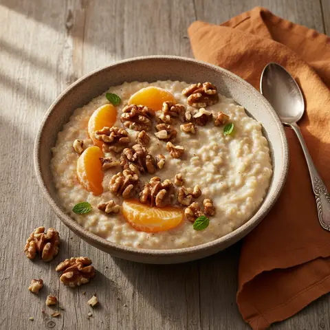 Porridge with Clementines and Crunchy Walnuts