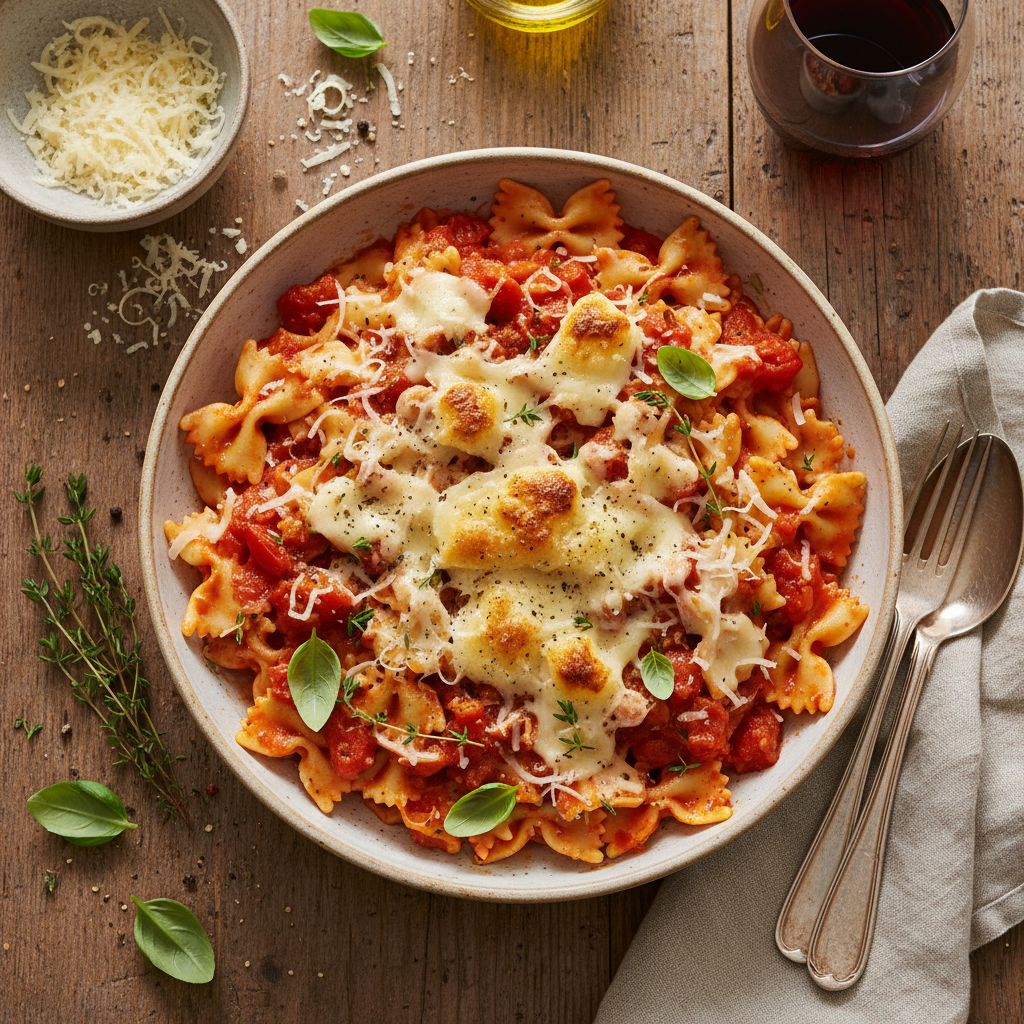 Pâtes à la Tomate et Comté