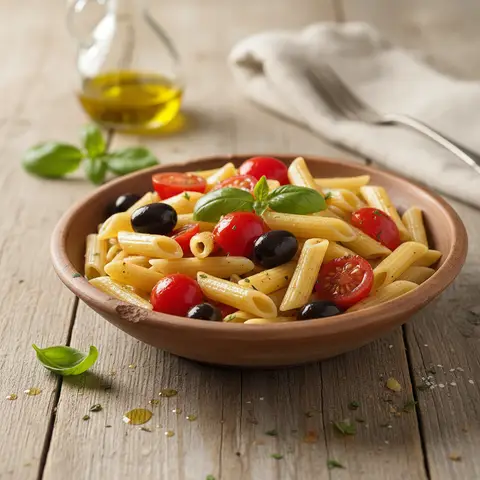 Penne with Olives and Tomato