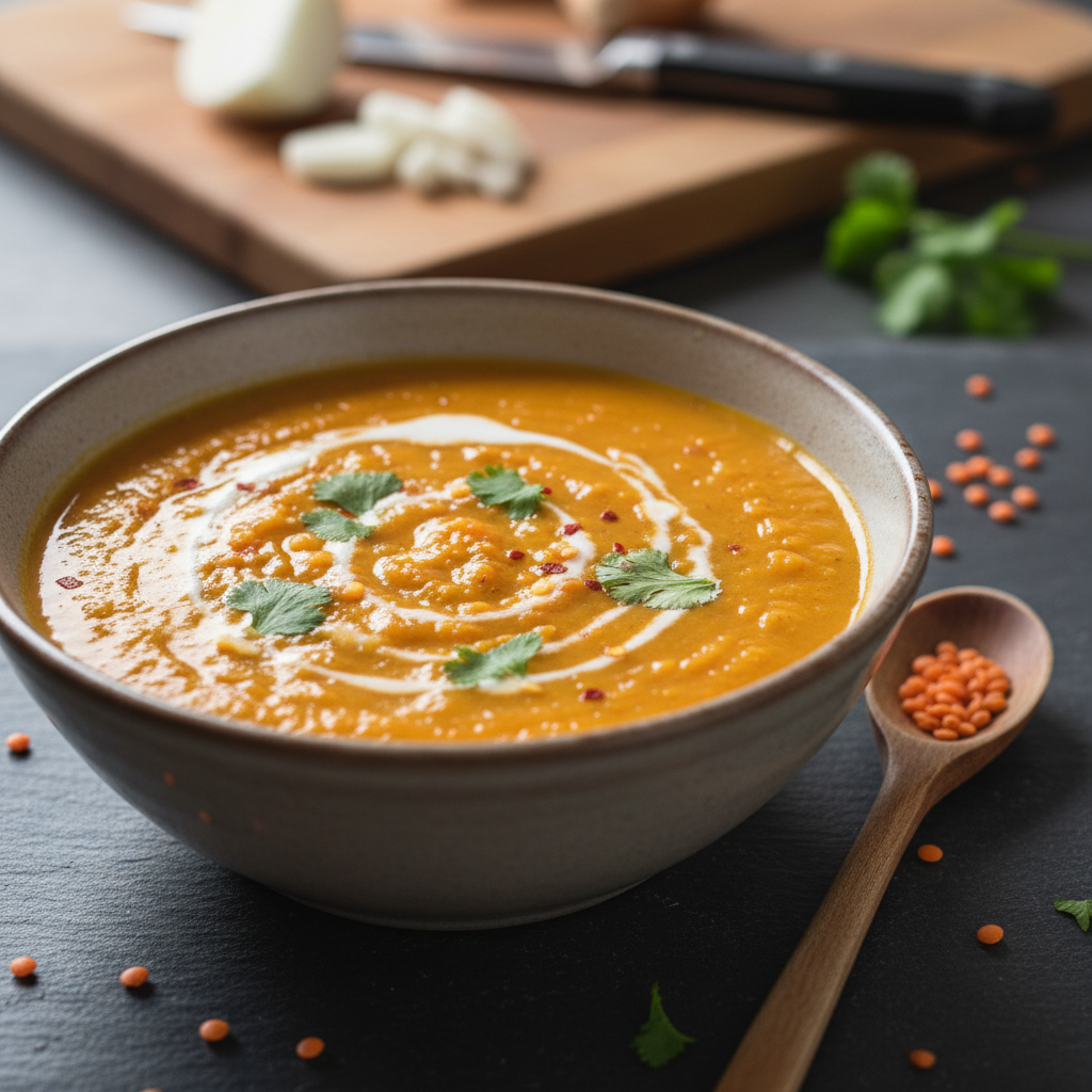 Soupe de lentilles corail