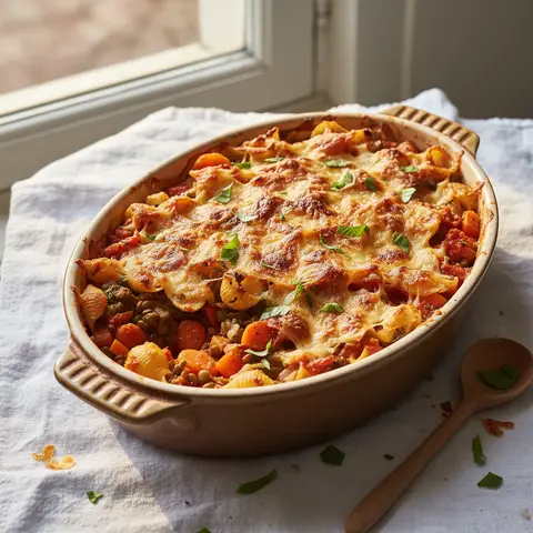 Vegetable and Tomato Pasta Bake