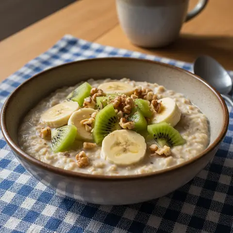 Haferflocken-Porridge mit frischem Obst
