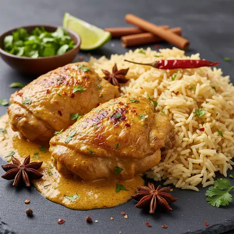 Hähnchen Curry mit Basmati-Reis