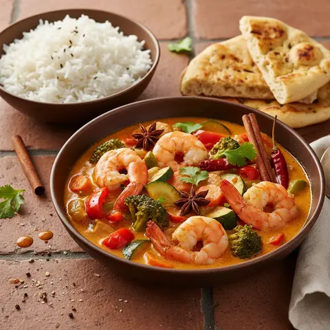 Garnelen-Gemüse-Curry