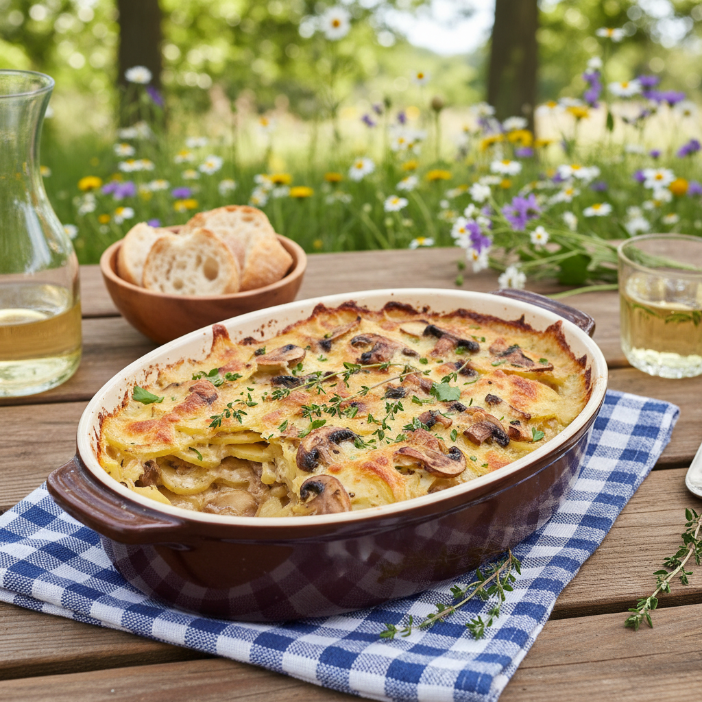 Gratin de Pommes de Terre et Champignons