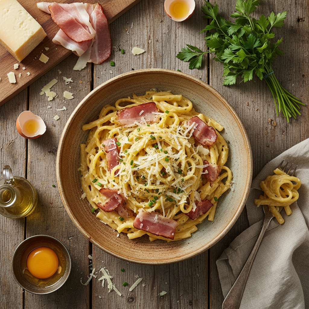 Pâtes à la Carbonara Gourmande
