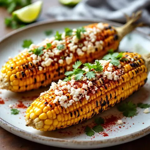 Elote (Maïs Grillée au Piment et Fromage)