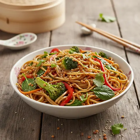 Wok-Nudeln mit Gemüse