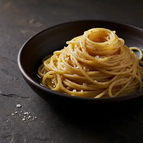 Spaghetti mit Butter und Salz