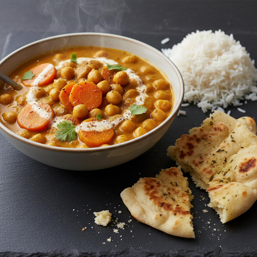 Curry de pois chiches et carottes