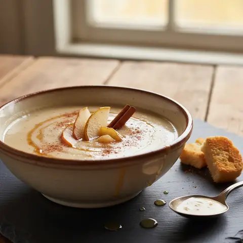 Apple and Pear Soup with Cinnamon