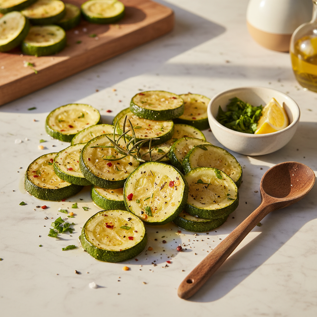 Courgettes rôties au micro-ondes