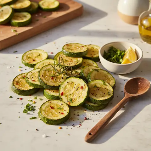 Microwave Roasted Zucchini