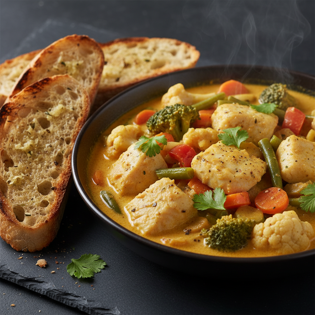 Curry Léger Poisson-Légumes