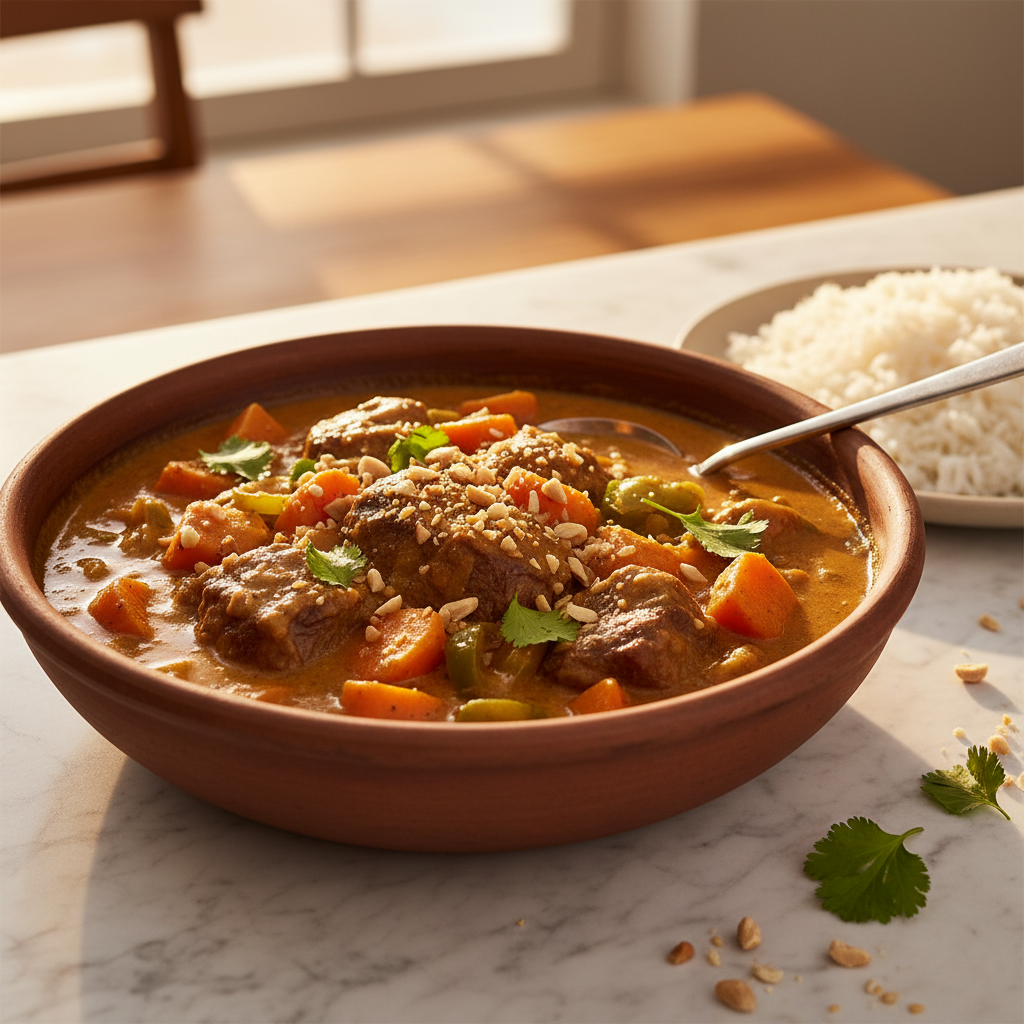 Mafé aux Cacahuètes et Boeuf
