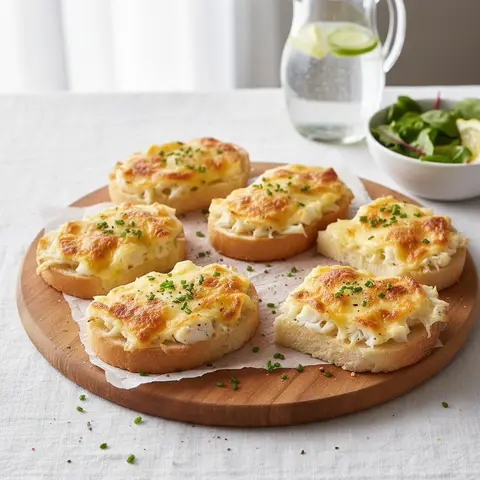 Gratinierte Fischtoasts mit Käse
