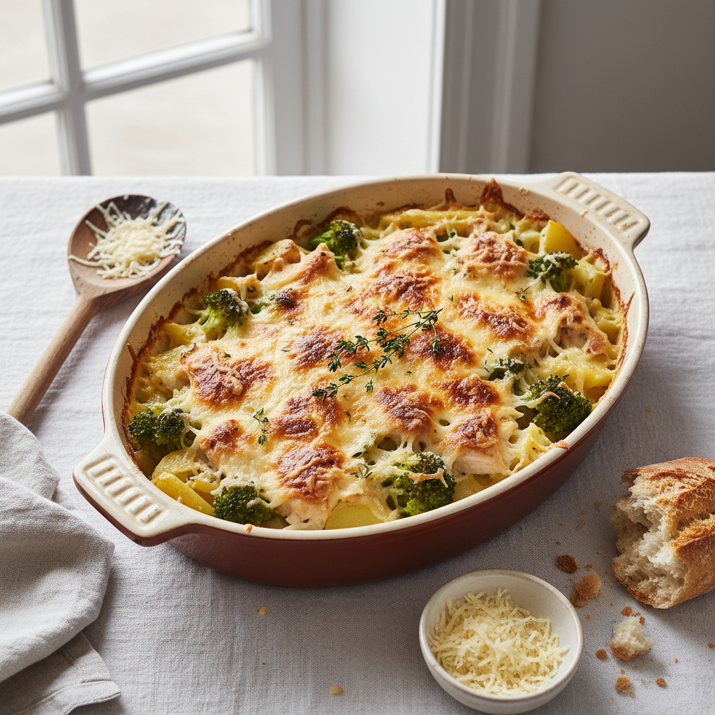 Gratin de Poulet aux Pommes de Terre et Brocoli