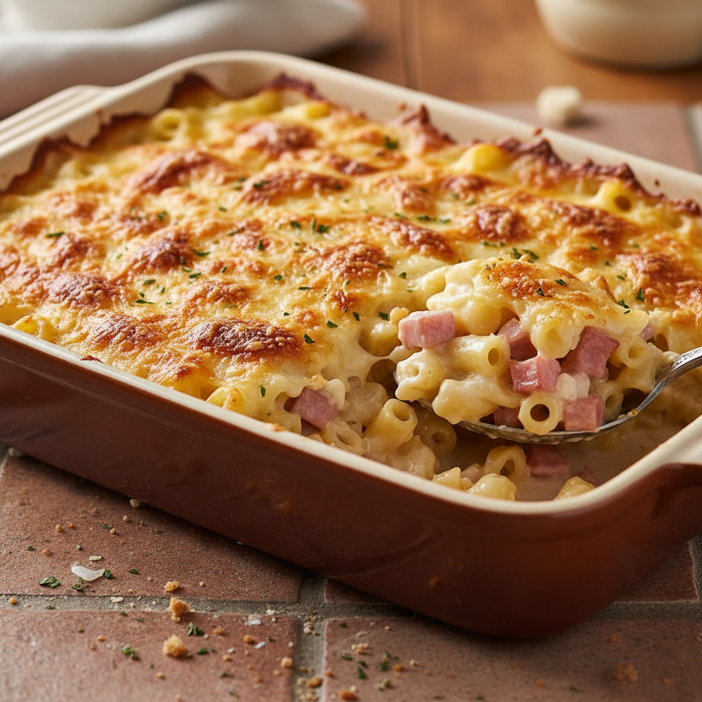 Gratinée de Pâtes Jambon-Fromage