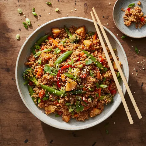 Asian-Inspired Fried Rice with Apples and Quinoa