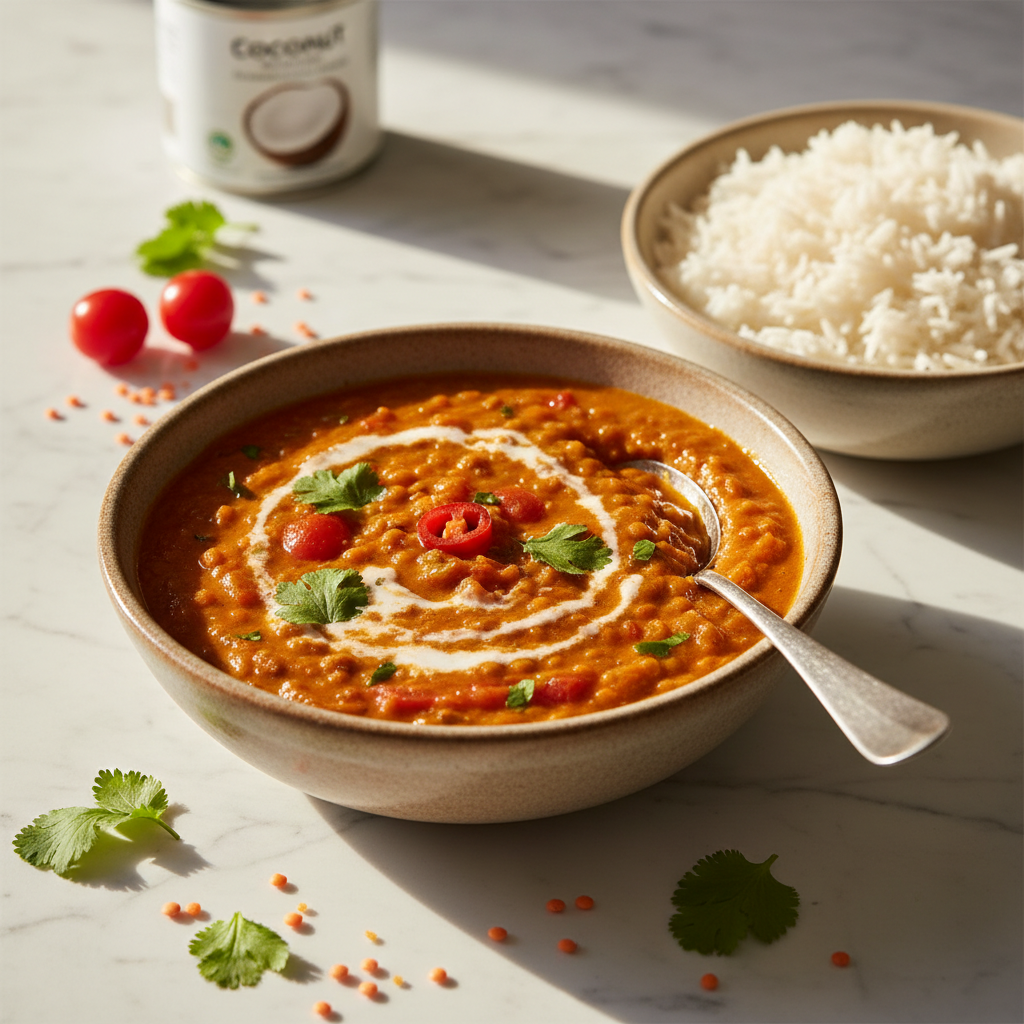 Curry de Lentilles à la Tomate