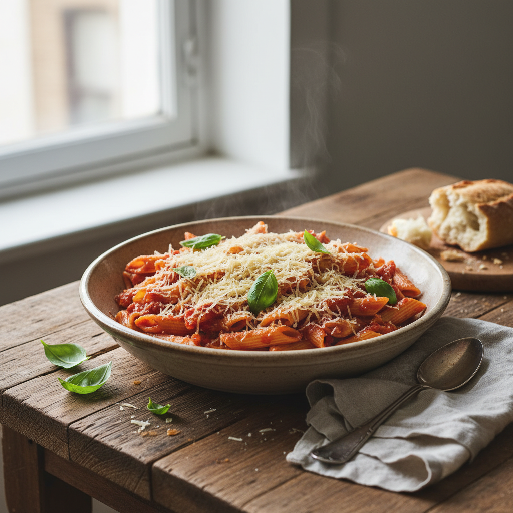 Pâtes à la Tomate et Comté