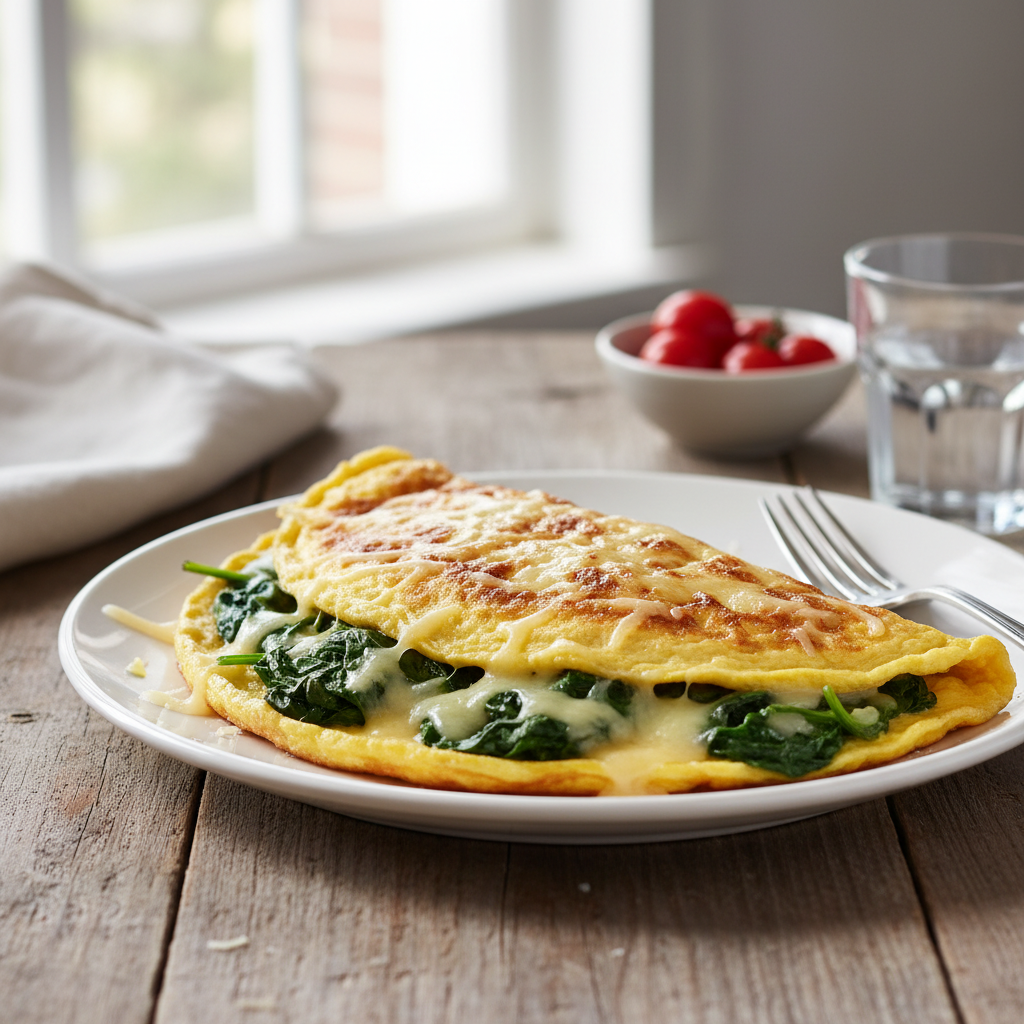 Omelette Épinards-Fromage