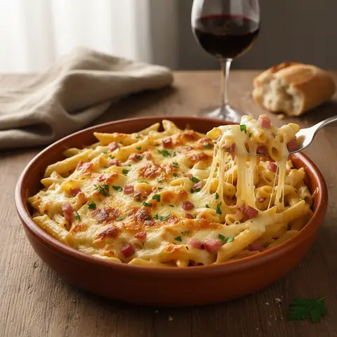 Pasta with Gruyère and Ham