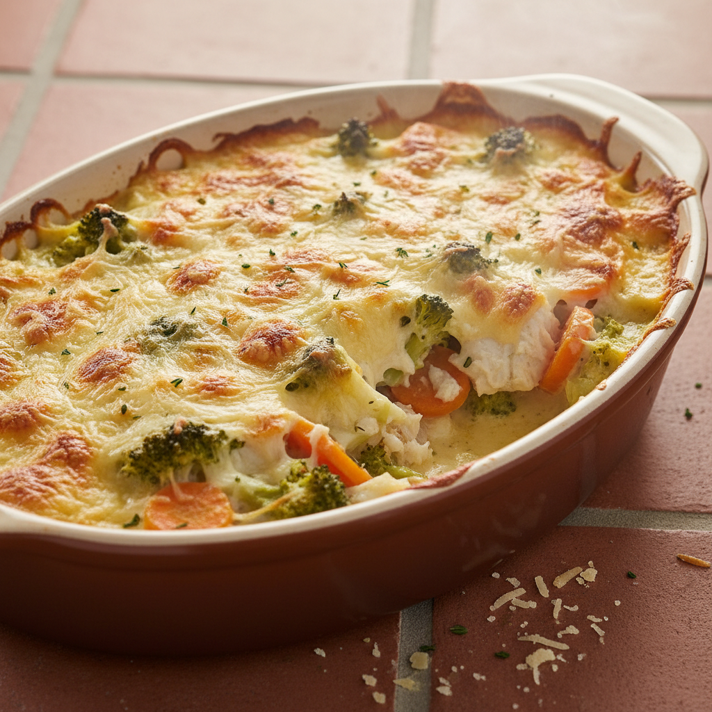Gratin Poisson-Brocoli-Carotte