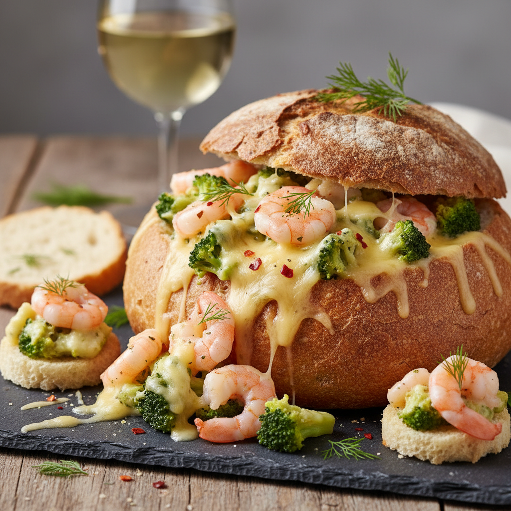 Pain surprise aux crevettes et légumes