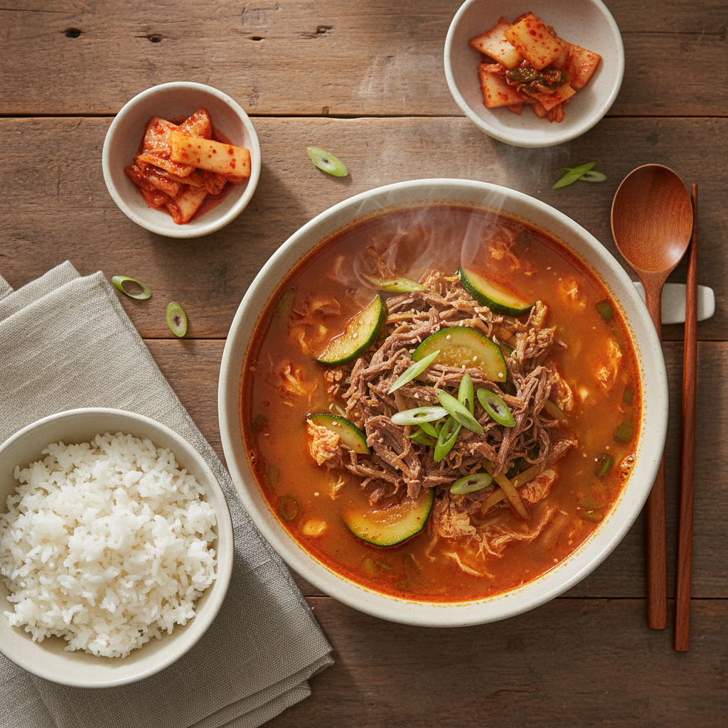 Yukgaejang épicé au bœuf