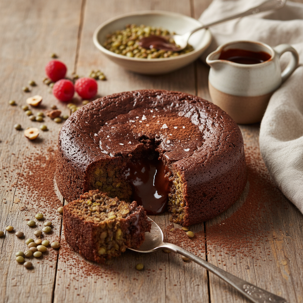 Fondant au Chocolat et Lentilles