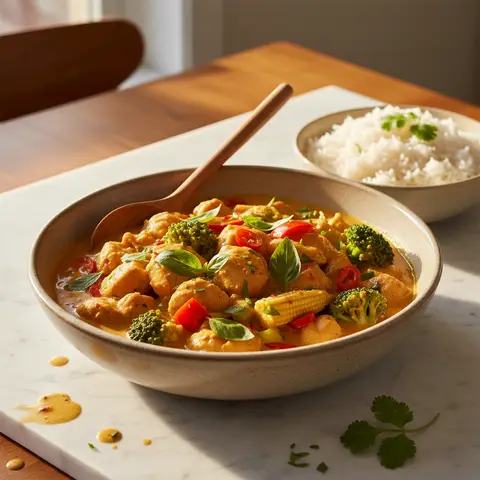 Thailändisches Hähnchen-Curry mit Gemüse