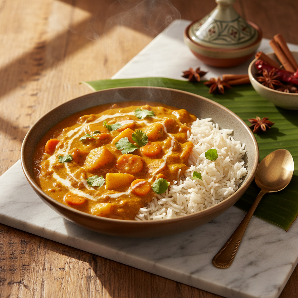 Curry de pommes et carottes