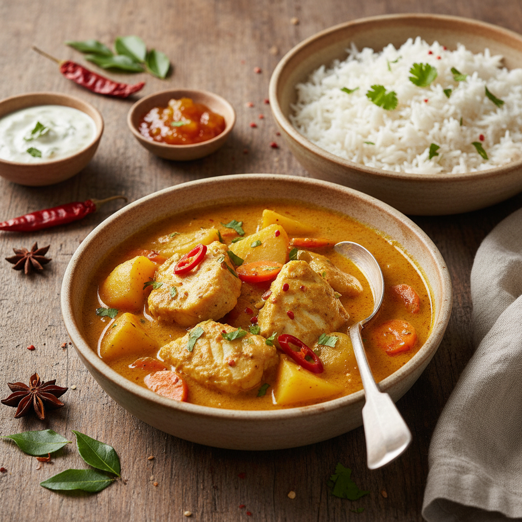 Curry de poisson aux pommes de terre