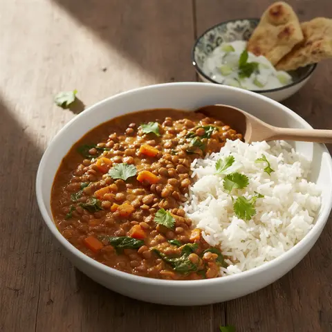 Lentil and Spinach Curry