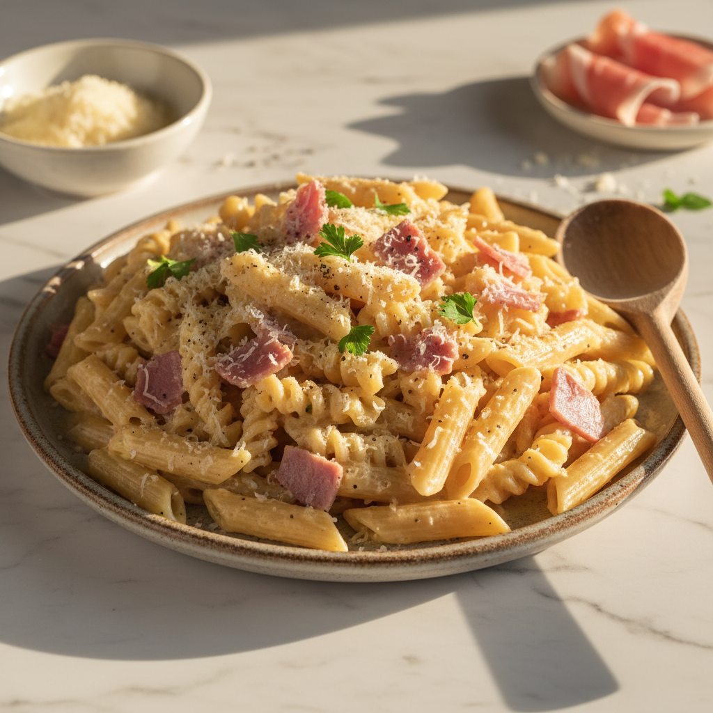 Pâtes Jambon Parmesan