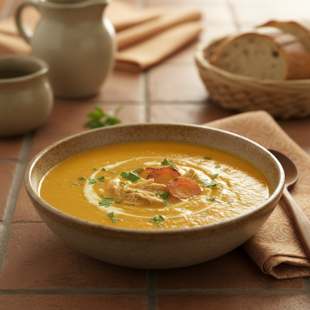 Soupe de Carotte et Poulet Simplissime