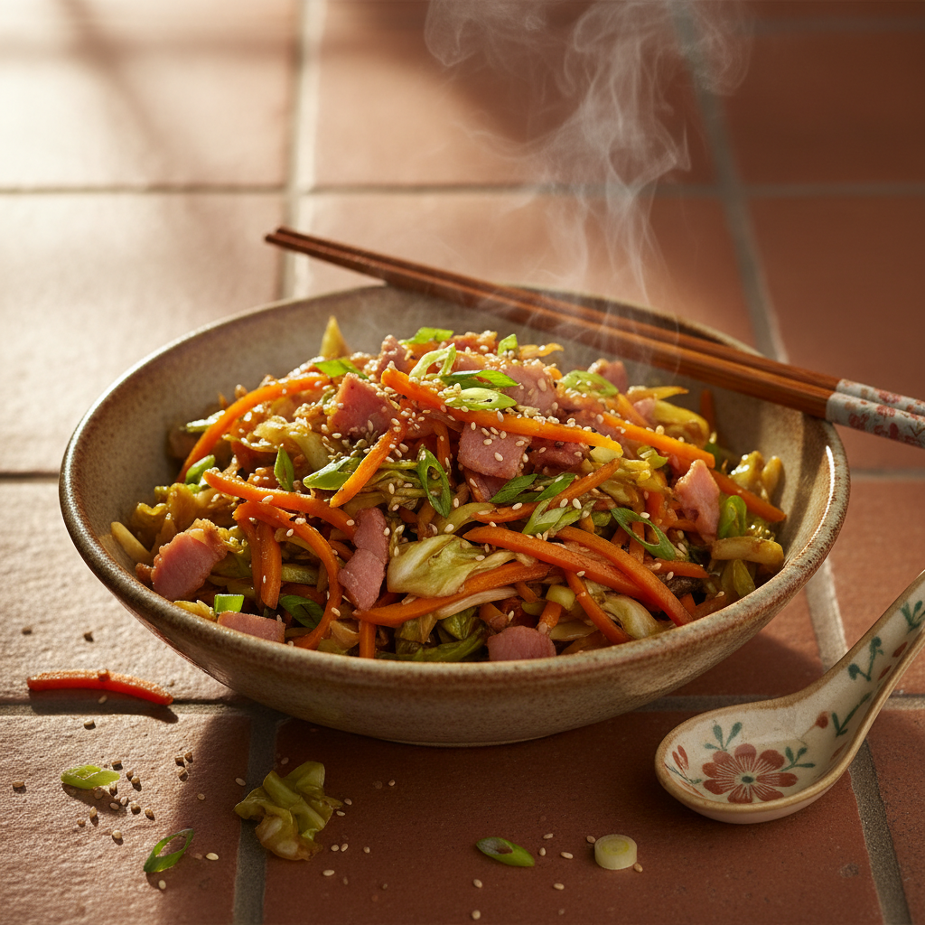 Sauté de Chou et Carottes au Jambon