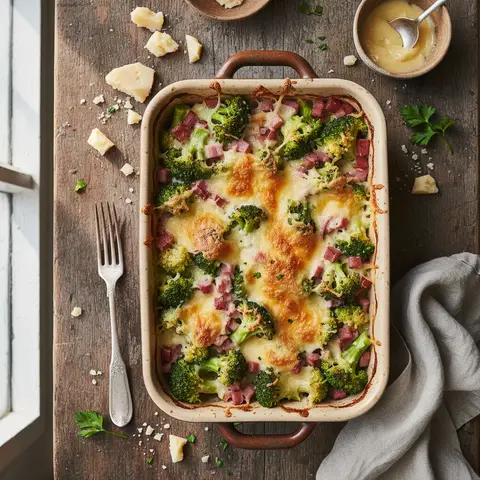 Broccoli and Ham Gratin