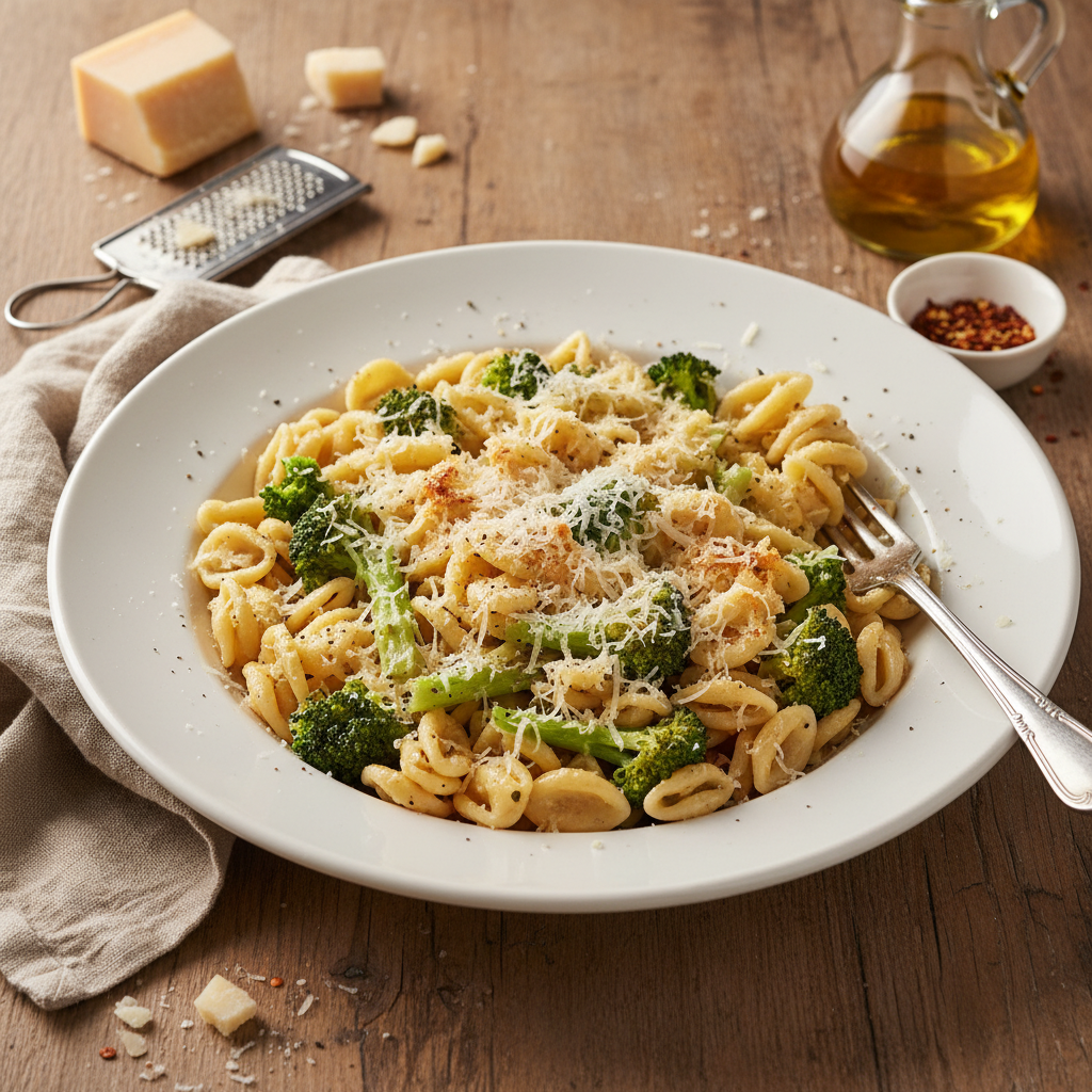 Pâtes au Parmesan et Brocoli