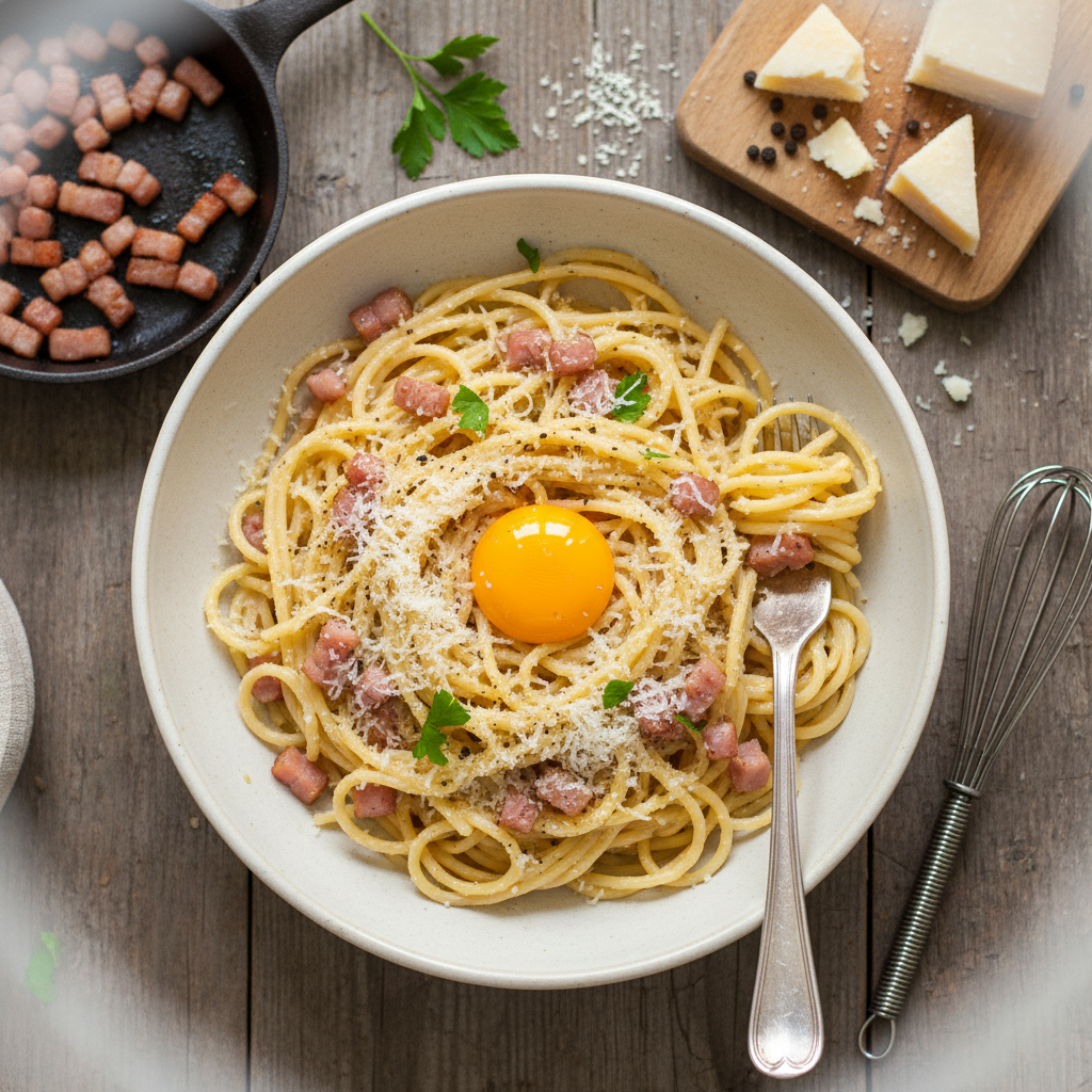Pâtes à la Carbonara Simplifiée