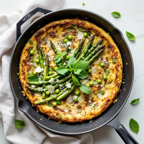 Frittata asperge & petit pois
